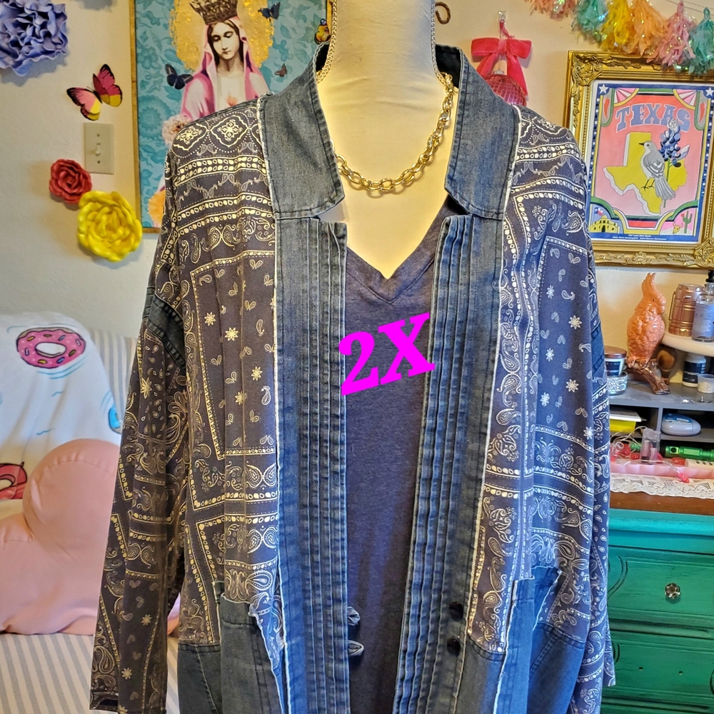 Denim Paisley Jacket